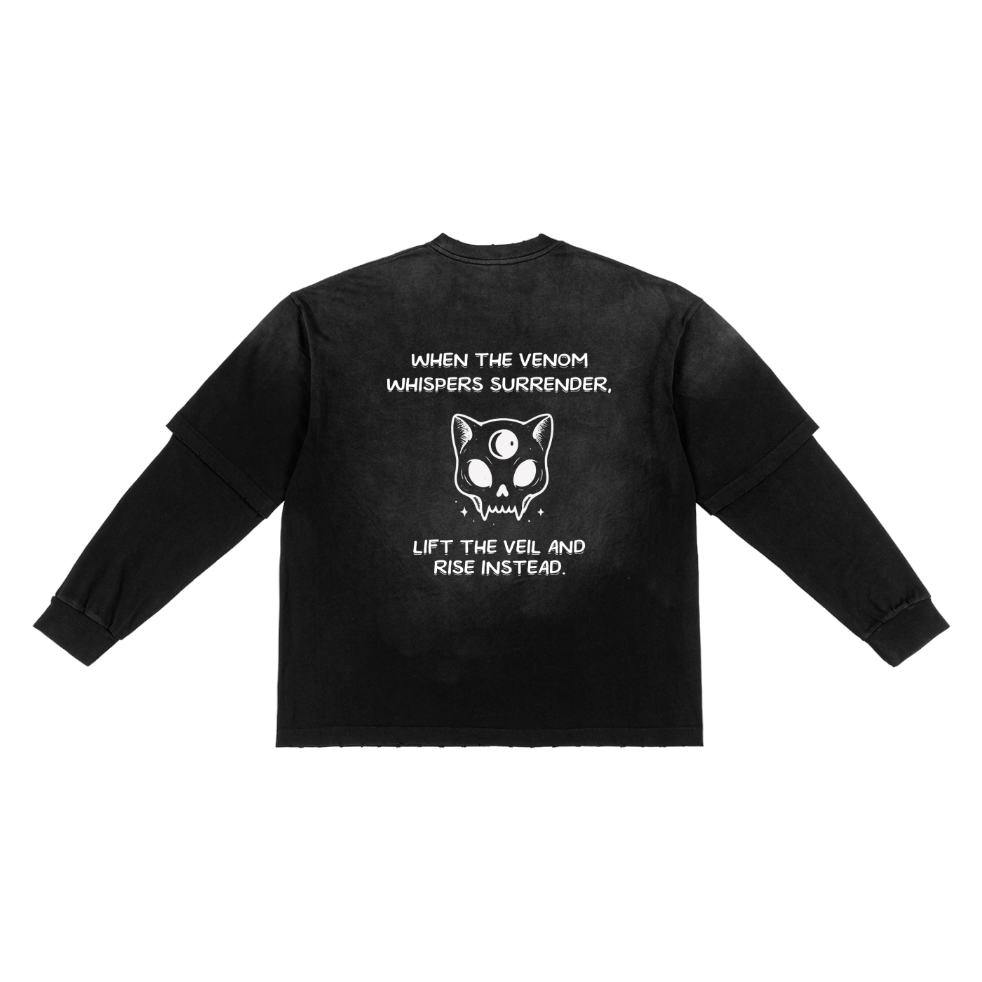 Viperveil Hand-Frayed Faux Two-Piece T-Shirt