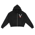 Viperveil Fleece Zip-Up Boxy Hoodie