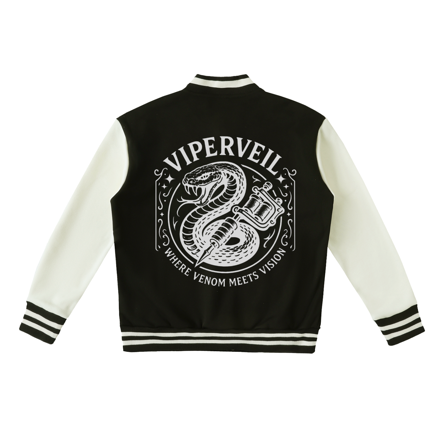 Viperveil 2025 Two-Tone Fleeced Varsity Jacket