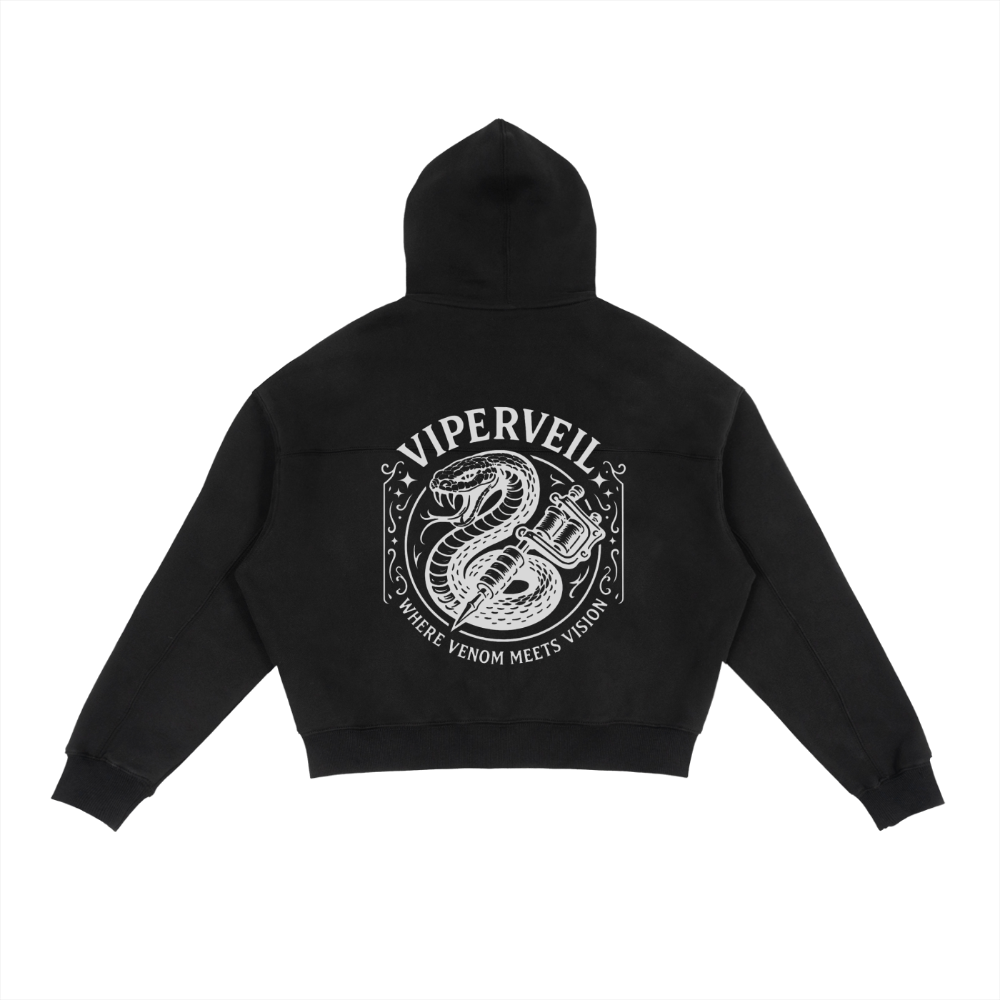 Viperveil Fleece Zip-Up Boxy Hoodie